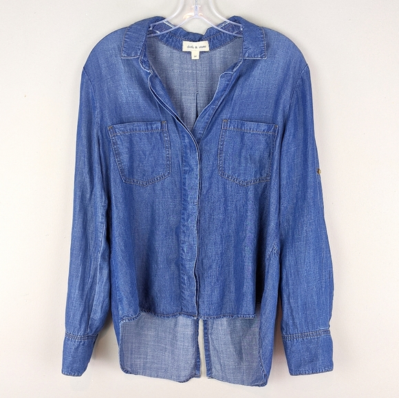 cloth & stone | Blue Oversized Button Top - E91 - Picture 2 of 9